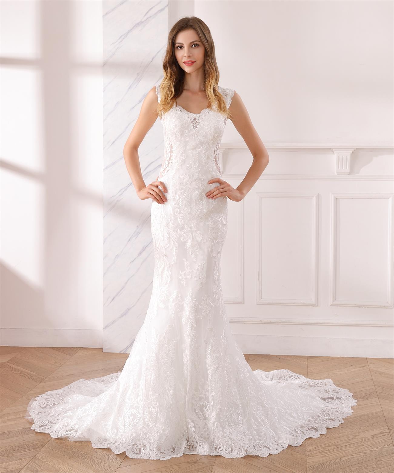 Lw2088 Sex Mermaid Dress Side Unliningclassic Bridal Photoshoot 7124