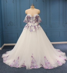 WT2345 Color Flower Lace Big Ball Gown