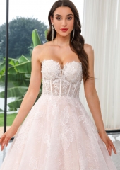 WT4527 New Lace Beading Ball Gown