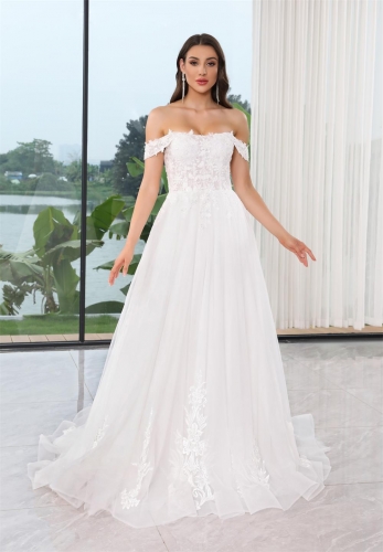 WT4533 Light tulle Aline bridal