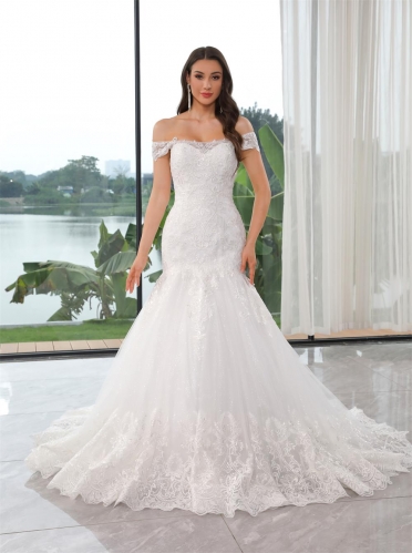 WT4523 2025 New lace Mermaid bridal