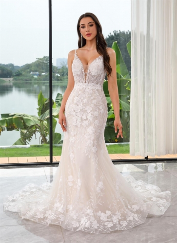 WT4425A New Lace Mermaid Bridal